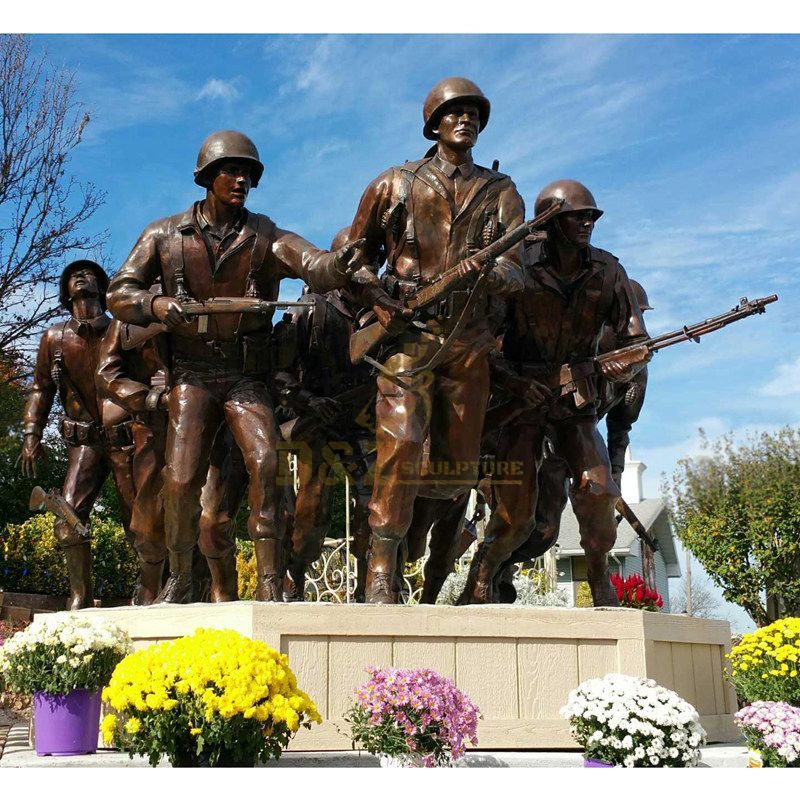 Professional factory Canadian Veterans Memorial bronze soldier statue