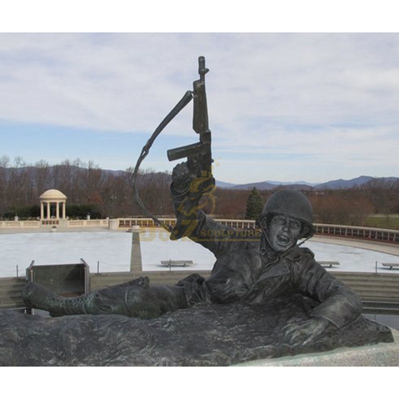 Memorial Bronze Marine Soldier Statue