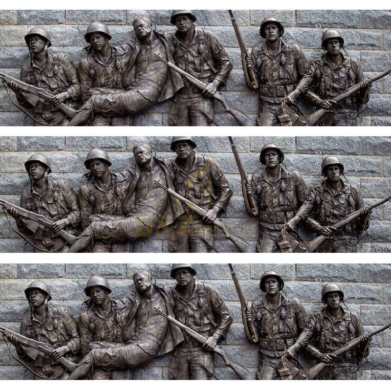 life size park small decor large size bronze soldier statues