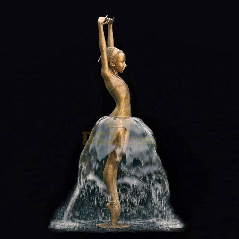 Famous ballet girl outdoor water fountain bronze sculpture