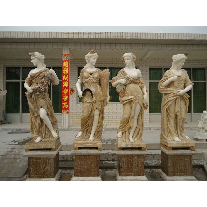 Outdoor Home Garden Decor Four Season Goddess Girl Woman Marble Statue