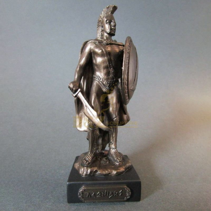 Greek Warrior Of Sparta Bronze Finish Statue