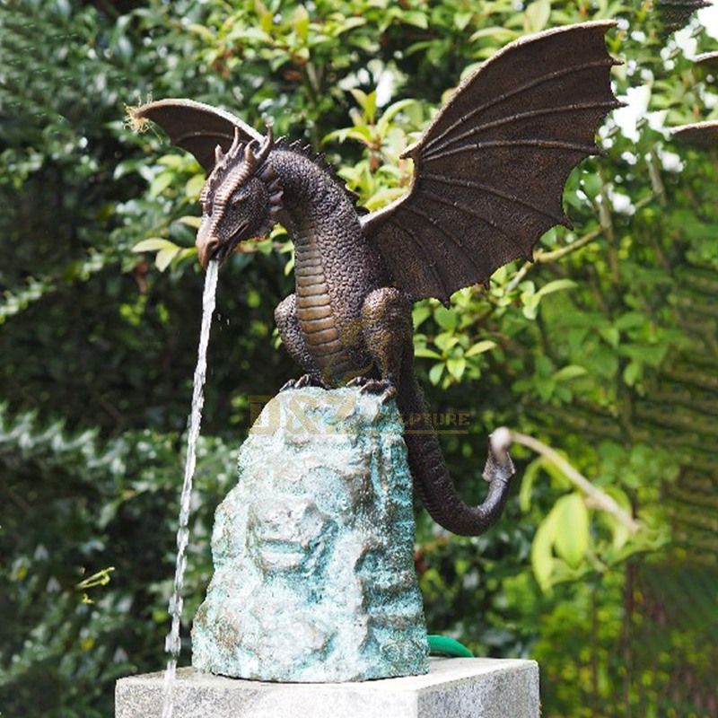 Metal Water Fountain Statue Bronze Dragon Sculpture