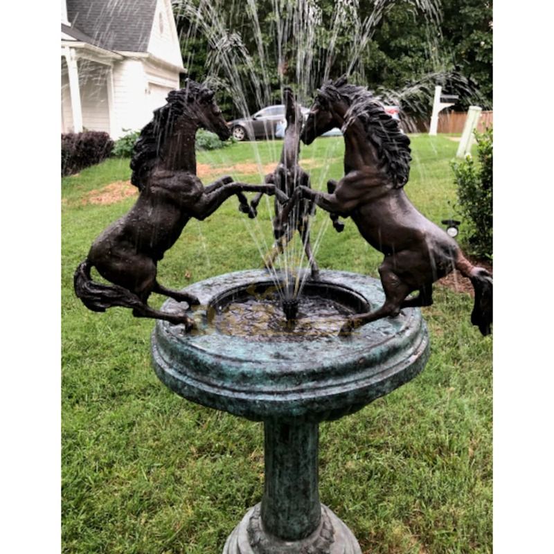 Outdoor Garden Decorative Metal Bronze Crane Statue Waterfall Sculpture