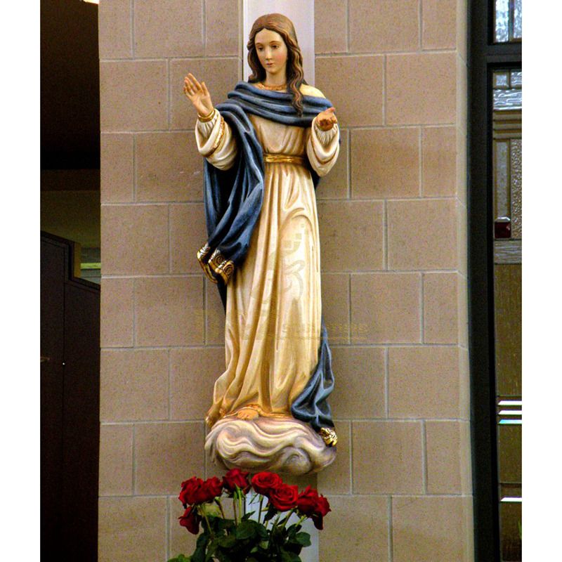 Life Size Large Outdoor Decorative Religious Fiberglass Blessed Virgin Mary Statue