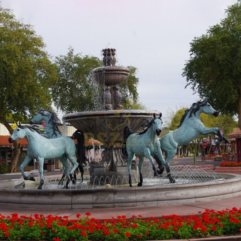 Garden Decorative Bronze Horse Fountain Sculptures for Sale