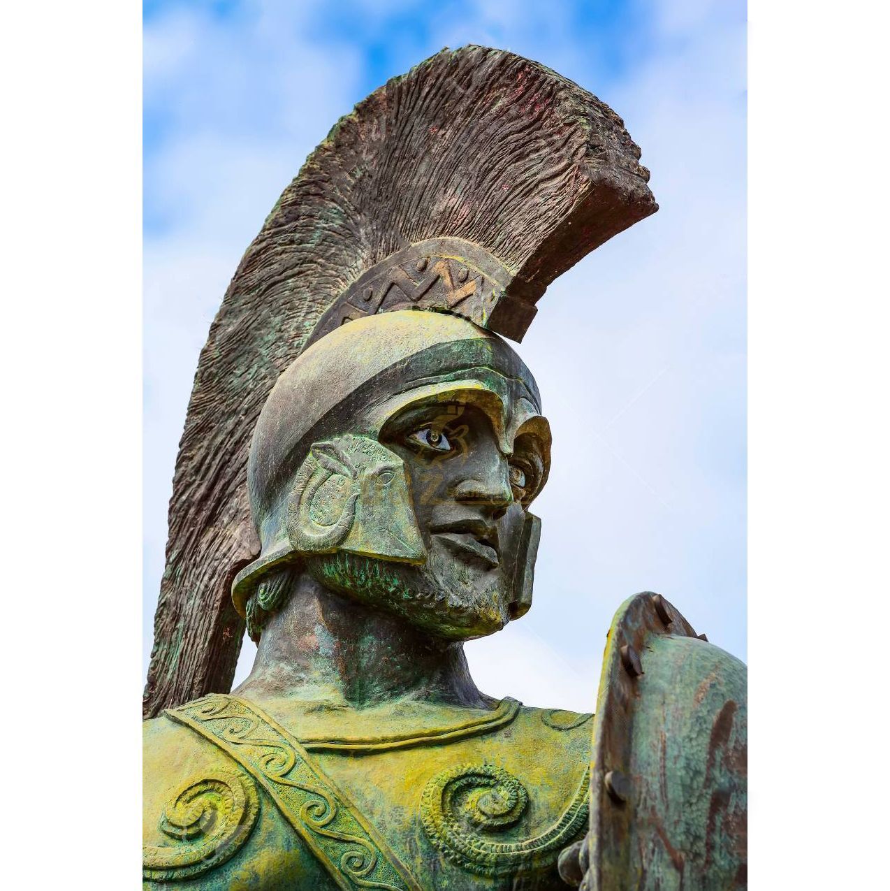 Custom outdoor decor large metal art casting bronze roman warrior