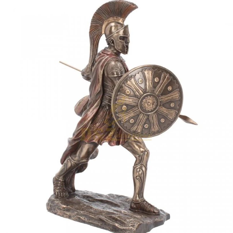 Life-Size Custom Bronze Greek Warrior Statue Sculpture Bronze Spartan Sculpture