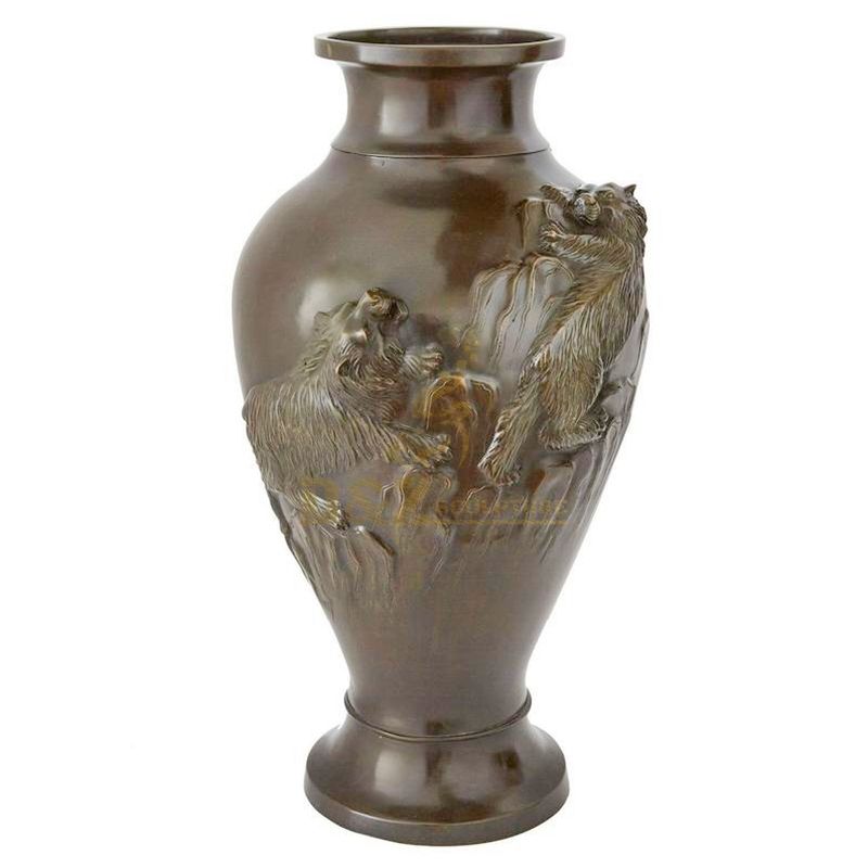 hot sale new design bronze flower pots for garden decor