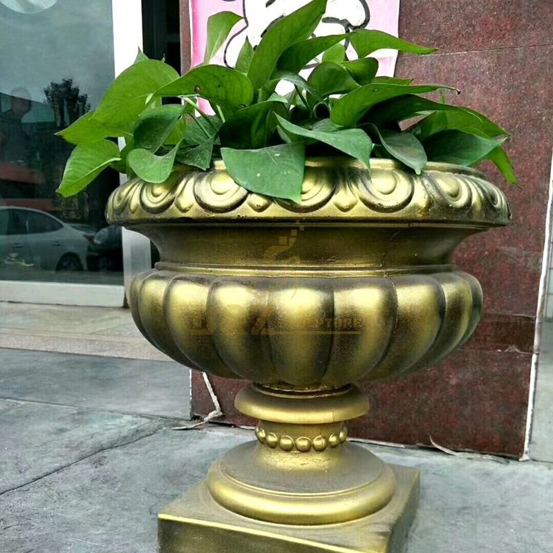 Garden decoration metal craft bronze flower pot vases sculpture