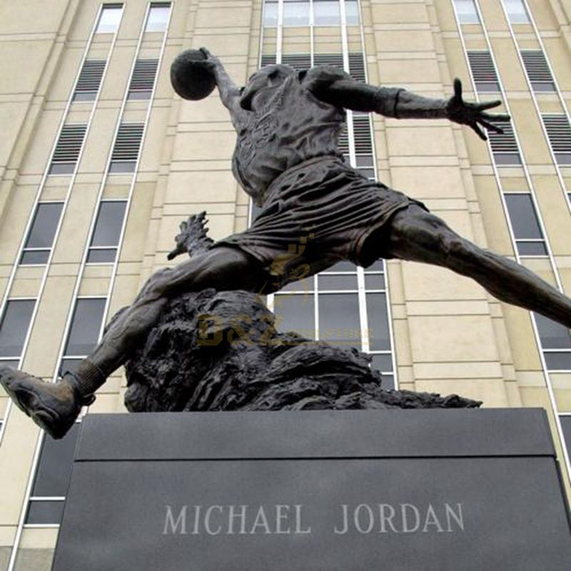 Bronze basketball Player Michael Jordan sculpture