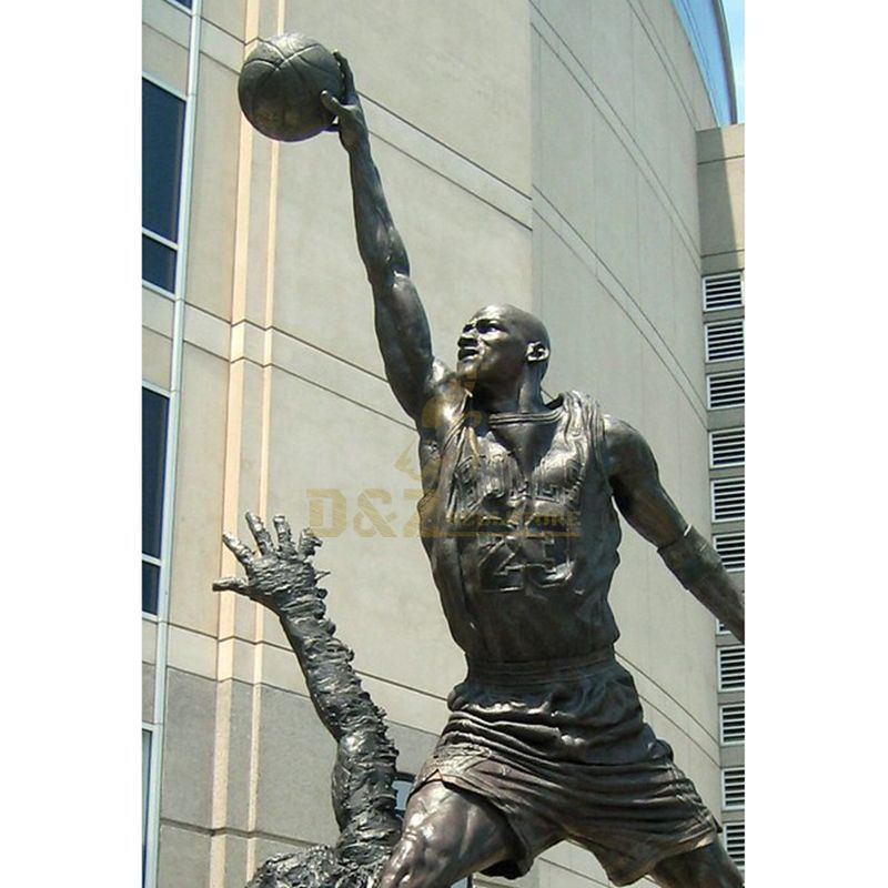 life size famous NBA star michael jordan bronze sculpture