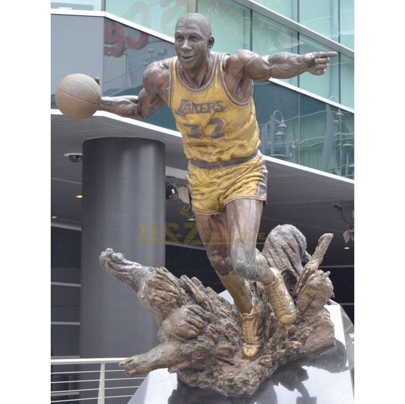 life size famous NBA star michael jordan bronze sculpture