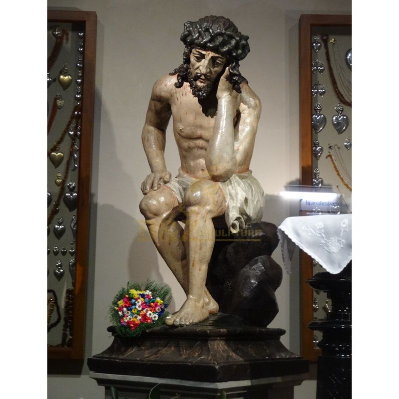 New Arrive Cross Jesus Religious Statue On Resin Jesus Crucifix Cross Figurine