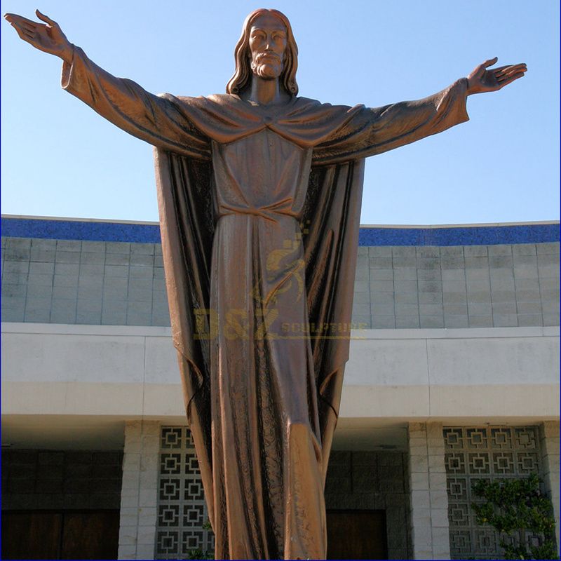 Outdoor Life Size Church Religious Sculpture Bronze Jesus Statue