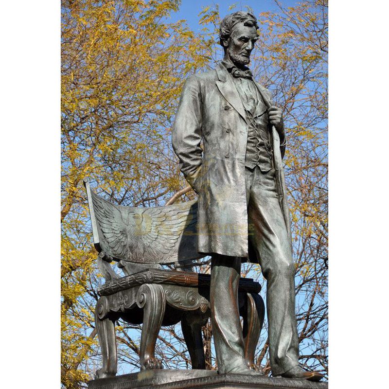 Famous Life Size Metal Bronze Lincoln Satatue with Horse