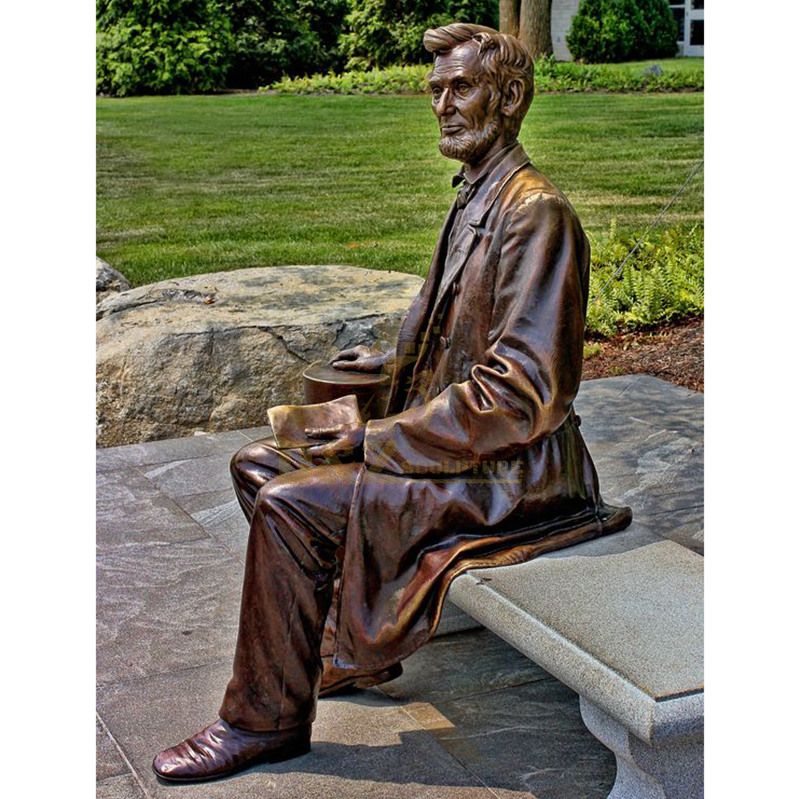 Outdoor park decoration famous bronze life size Lincoln statue