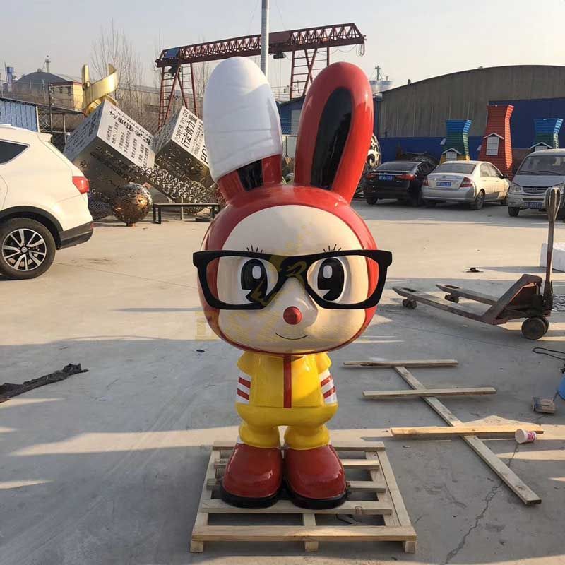 Garden Ornaments Fiberglass Cartoon Mascot Character Statue