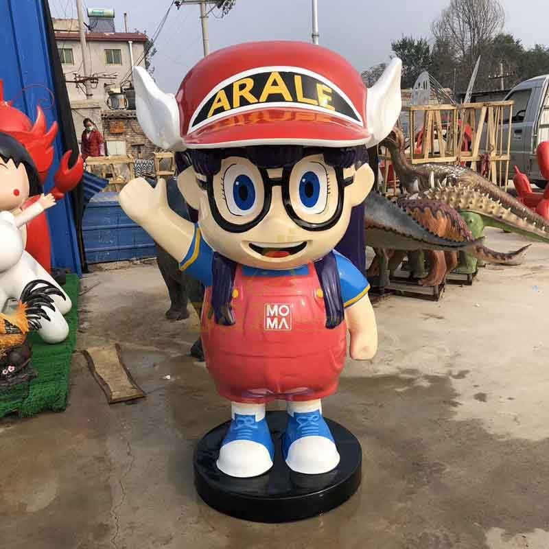 Wearing glasses Ala Lei cartoon character fiberglass sculpture