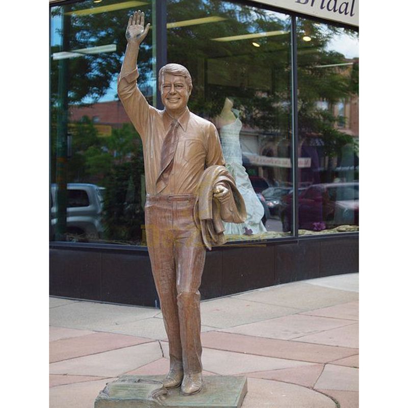 Custom Made Bronze President John F. Kennedy Sculpture With Child