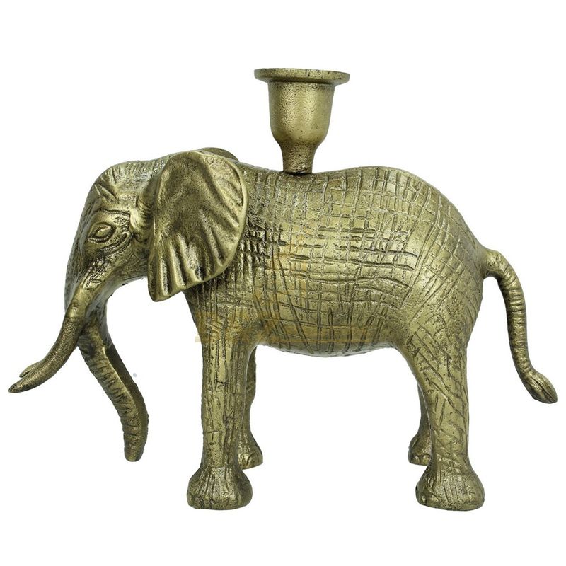 Custom gold plated bronze elephant statue