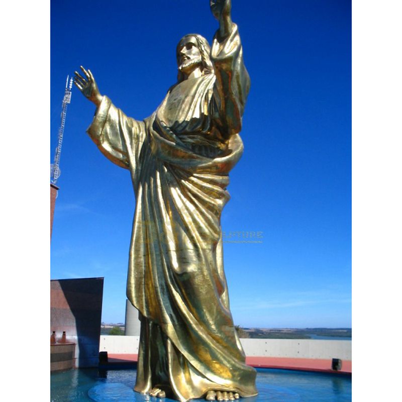 Modern Decoration Cast Bronze Jesus Christ Blessing Statue