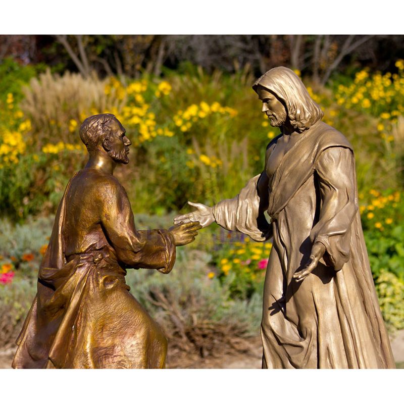 Life Size Bronze Religious Statues Jesus And Saint Religious Metal Cast Sculpture