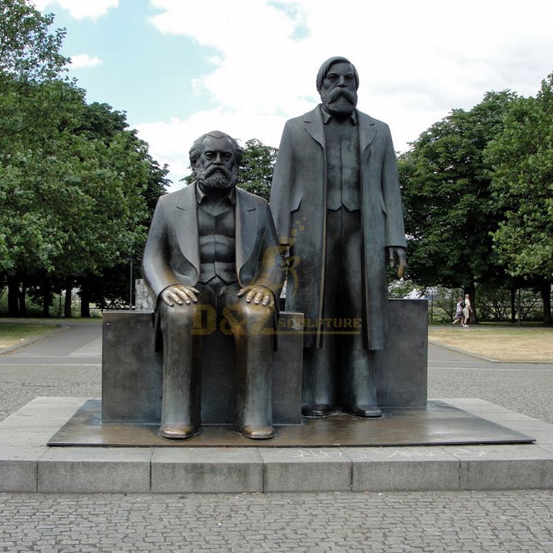 Large Outdoor Famous Bronze Marx and Engels Sculpture