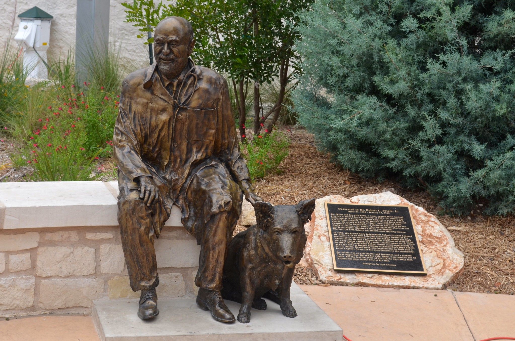 Man Sitting On Bench Bronze Sculpture