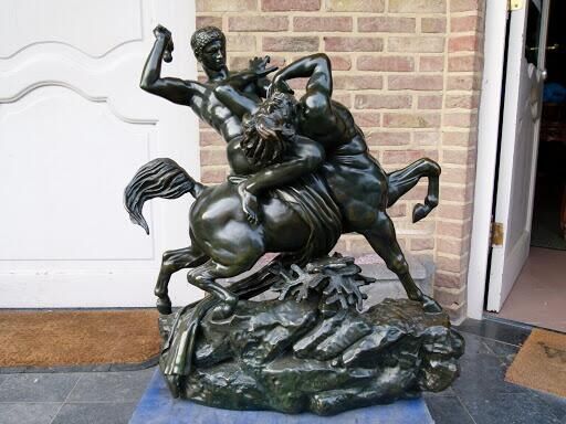 modern art large outdoor garden cast metal bronze centaur sculpture