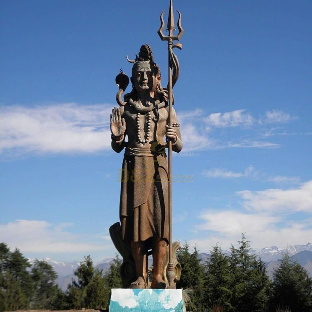 Life Size Handmade God Shiva Bronze Sculpture With Outdoor Decoration