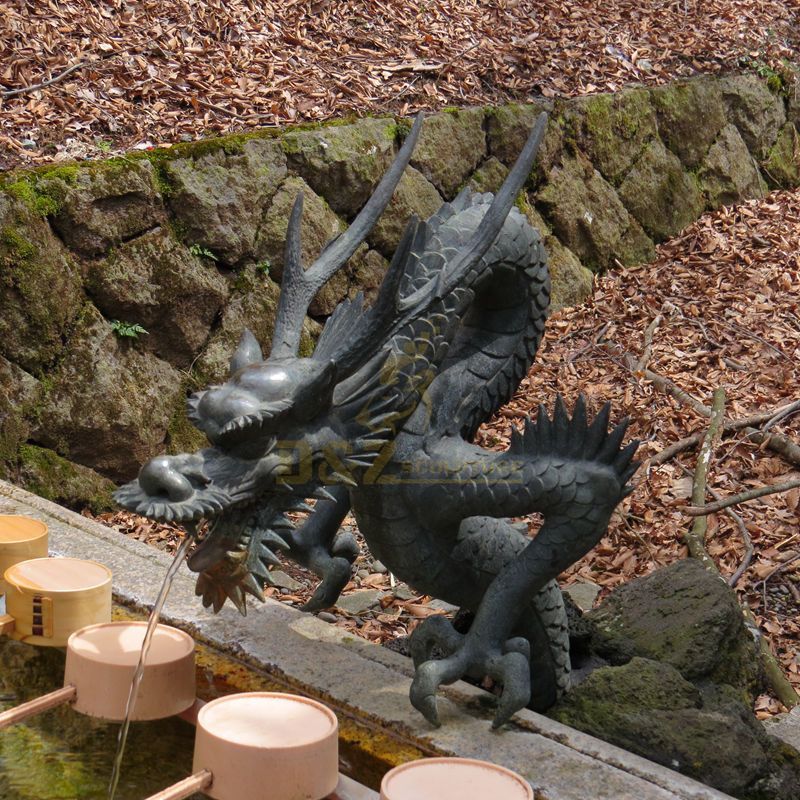 Garden Decor Bronze Brass Outdoor Large Dragon Water Fountain statues for sale