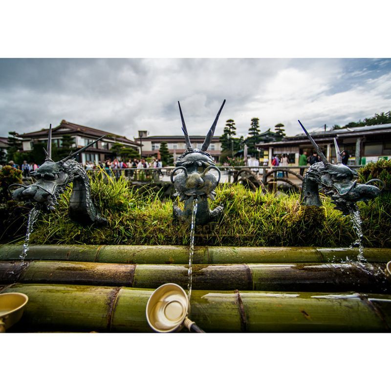 Chinese Bronze Dragon Water Fountain Sculpture