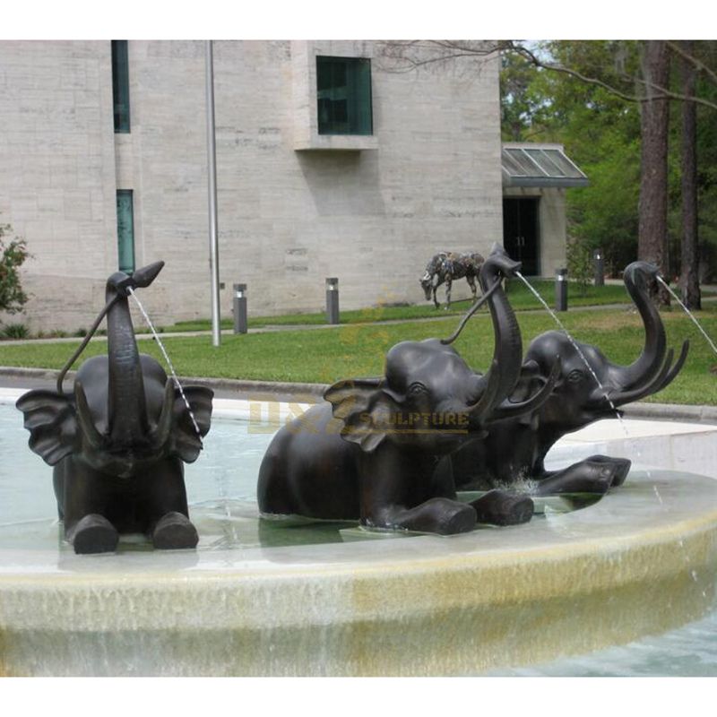 outdoor animal statue bronze elephant fountain sculpture