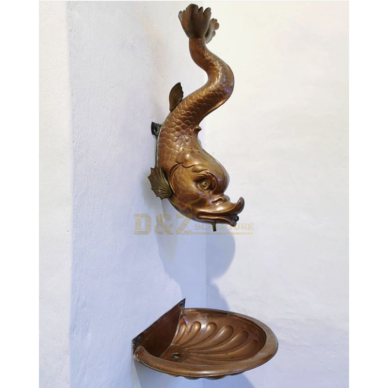 Sell well fish animal water fountain bronze sculpture