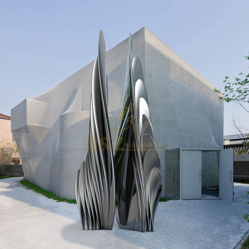 Design by famous artist Ken Kelleher Modern Metal Arts Abstract Stainless Steel Sculpture