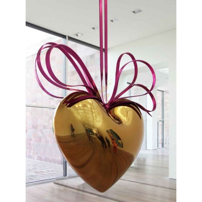 Modern Art Stainless Steel heart Sculpture