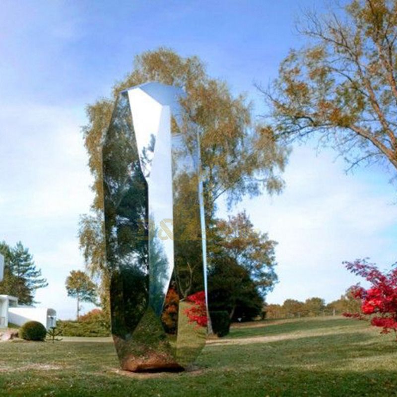 Garden Decoration Abstract Mirror Stainless Steel Sculpture