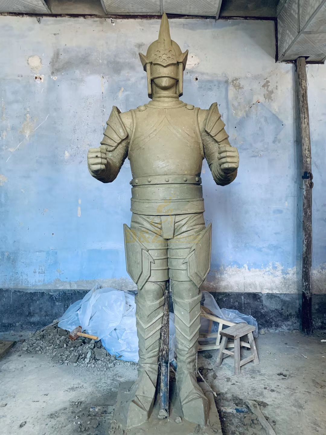 China Ancient Soldier Bronze Sculpture