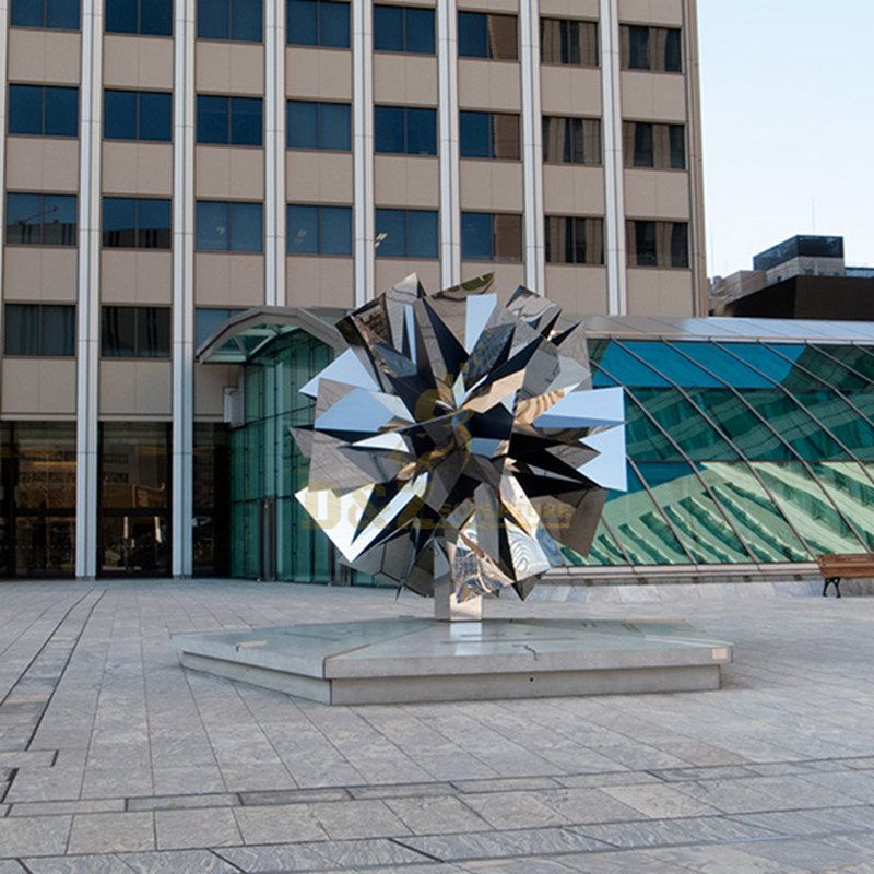 High Polished Outdoor Geometric Stainless Steel Metal Sculpture