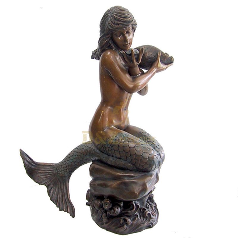 Outdoor decoration art bronze mermaid fountain sculpture