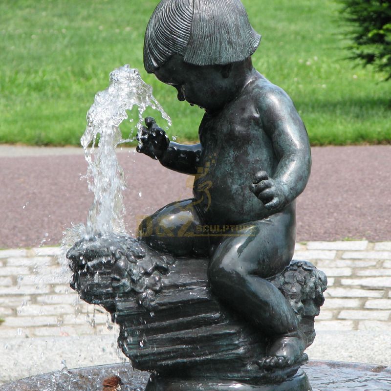 Wholesale popular design bronze boy statue fountain