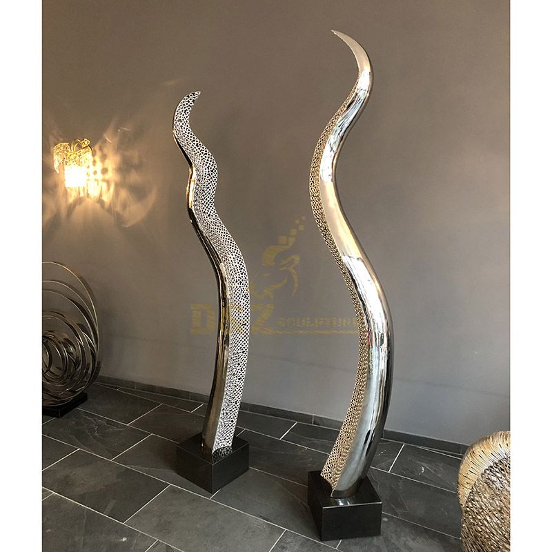 Simple Design Customize Welding Mirror Polished Stainless Steel Sculpture