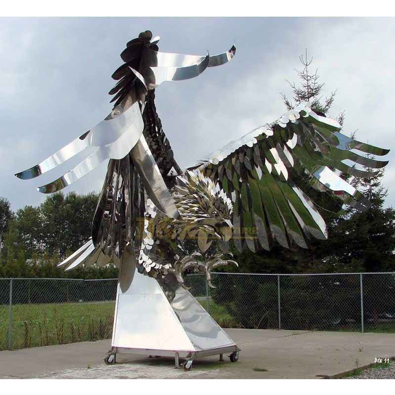 Outdoor Garden Stainless Steel Animal Eagle Sculpture