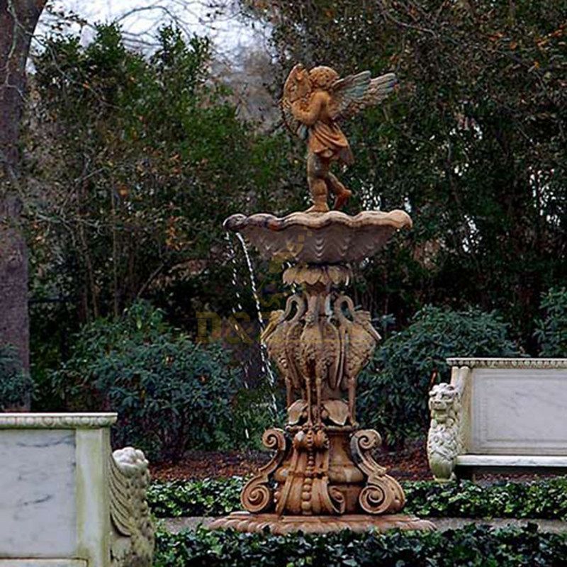 Antique brass outdoor water fountain