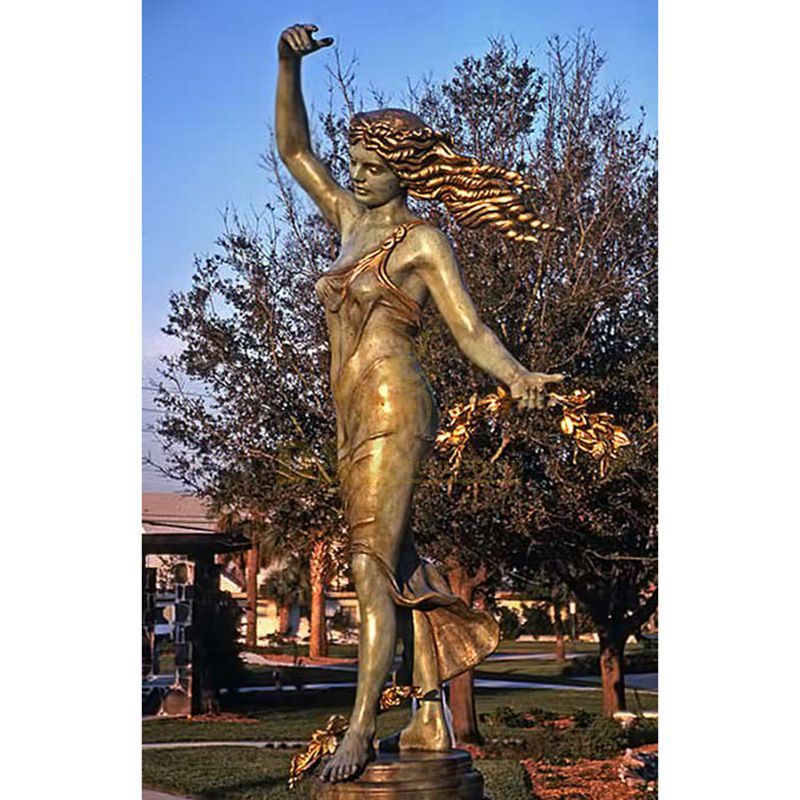 Bronze woman Statue Water Garden Fountain