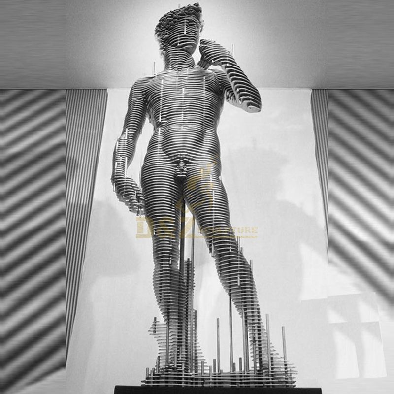 Famous Design Large Stainless Steel Nude Man Sculpture