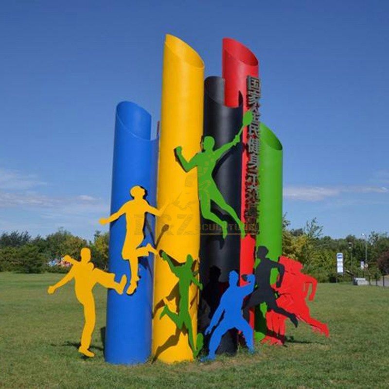 Stainless Steel Sports Color Outdoor Sculpture