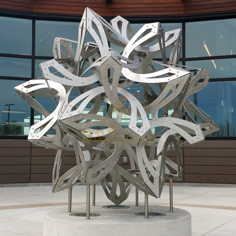 Large Hollow Stainless Steel Geometric Sculpture