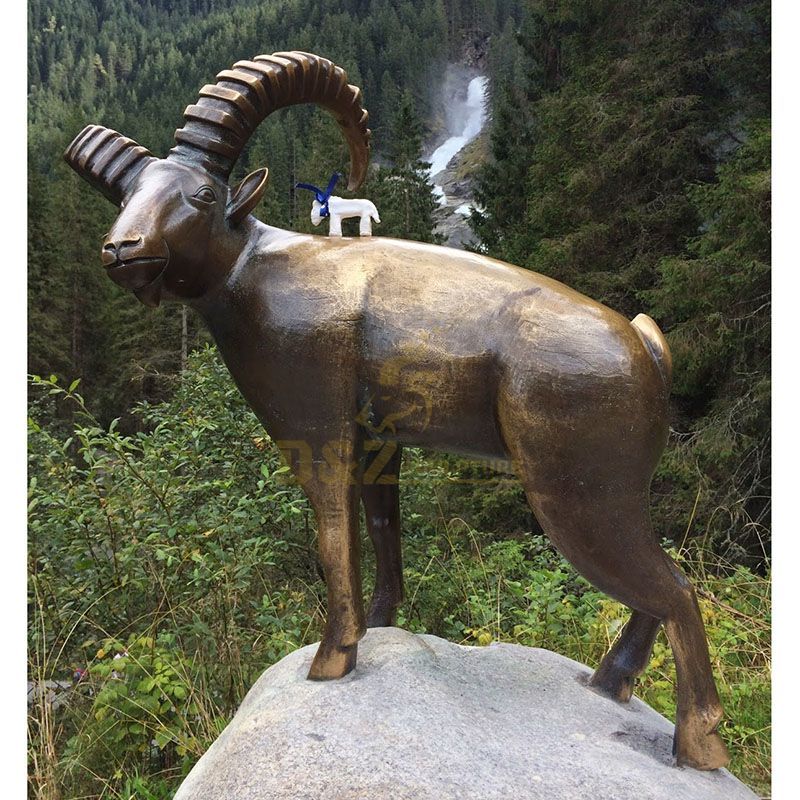 Smooth Metal Animal Bronze Antelope Sculpture